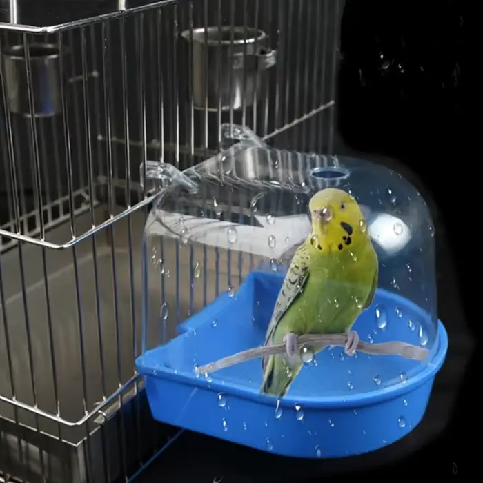 Boîte de bain pour oiseaux de compagnie, Cage de baignoire pour perroquets, accessoires pour perruch
