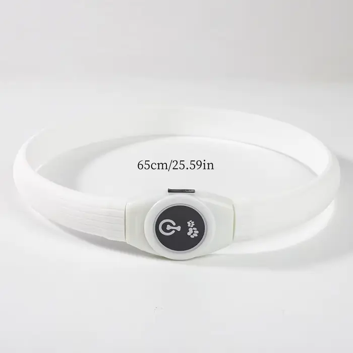 Collier pour chien éclairé par LED, matériau PVC étanche, avec interface USB, 3 modes, adapté aux ch