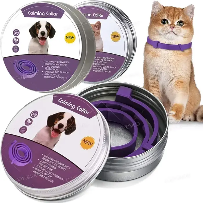 Collier de phéromone apaisant pour chien, nouvelle version, pour soulager l'anxiété, réglable et con