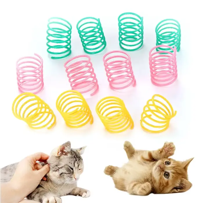 Bobine de chaton ressorts en spirale jouets pour chat jauge interactive jouet de printemps pour chat