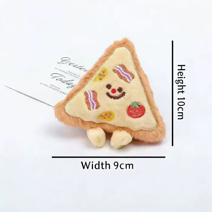 Jouet en peluche pour chien en forme de pizza, jouet interactif à mâcher pour chiots et petits chien