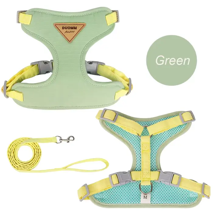 Nouvel ensemble de harnais et de laisse pour chiots et petits chiens, harnais réglables pour animaux
