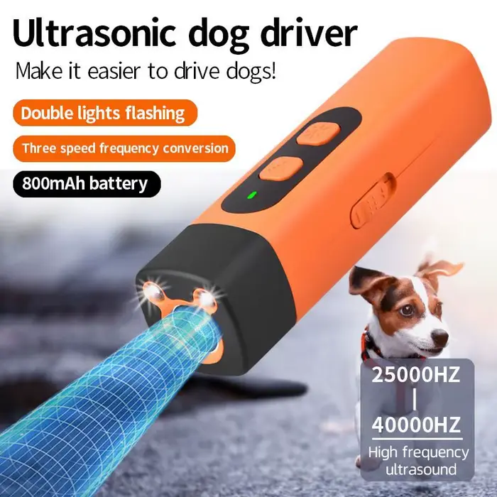 Entraîneur de dissuasion d'aboiement de chien ultrasonique Rechargeable