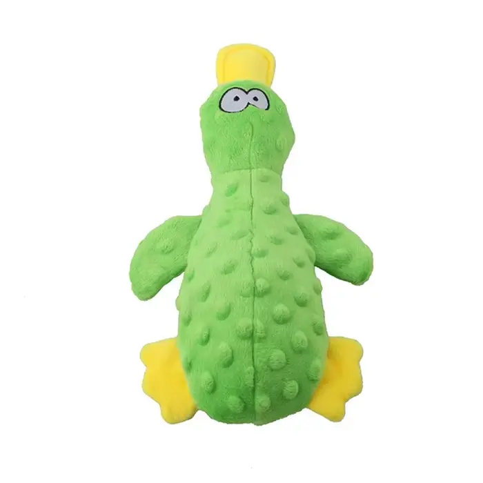 Jouets pour chiens en peluche douce en forme de canard pour petits chiots, jouet interactif couineur