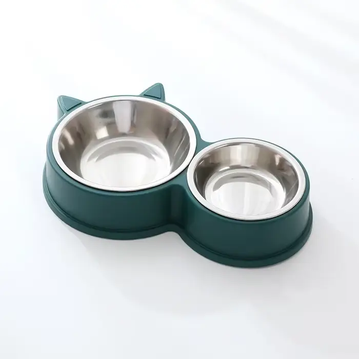 Nouvelles fournitures d'alimentation pour chiots et chatons, deux bols pour animaux de compagnie, di
