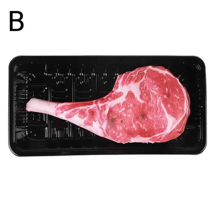 Jouets de Simulation d'os grinçant pour chien, Steak résistant aux morsures, propre, à mâcher, jouet