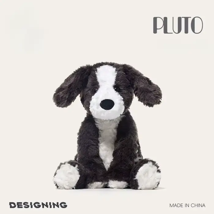Peluche ultra douce et adorable : Border Collie assis, animal en peluche, compagnon câlin, cadeau d'