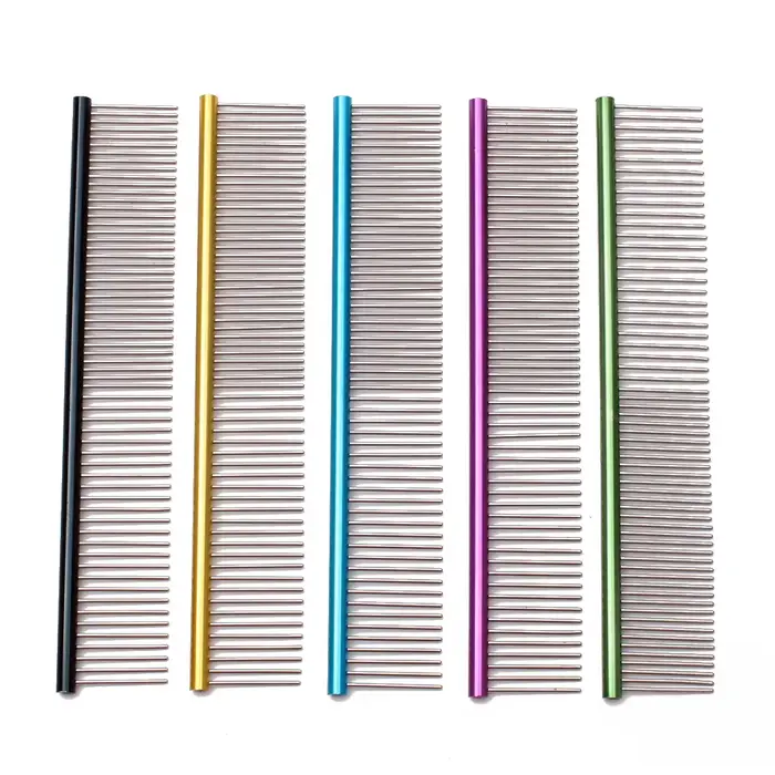 Peigne de toilettage pour chiots, peigne de toilettage en aluminium pour animaux de compagnie, bross