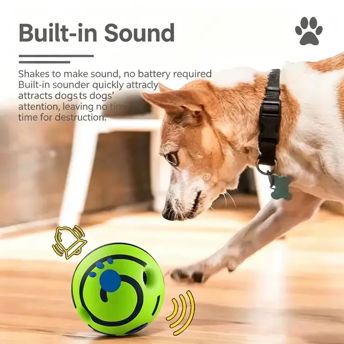 Les jouets sonores pour chiens de taille moyenne et grande sont des objets anti-ennui, et les balles sonores auto-activées pour chiens sont résistantes.