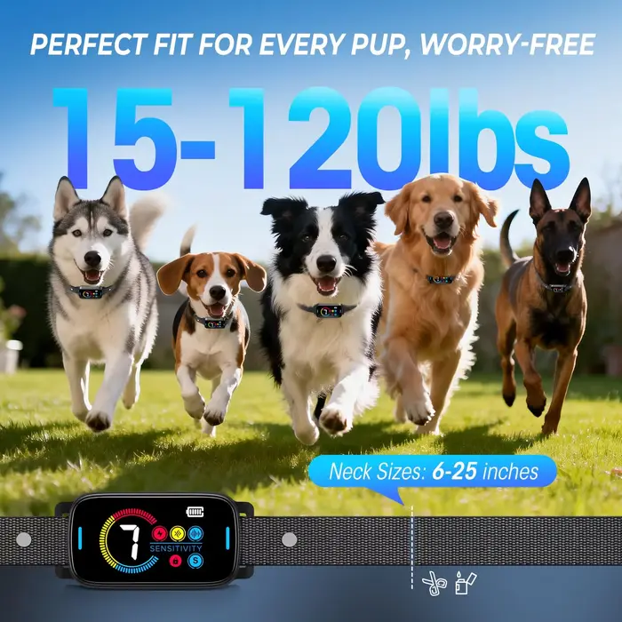 Collier anti-aboiement intelligent AI pour chiens de grande