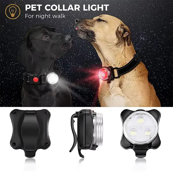 Lumière LED pour collier de chien