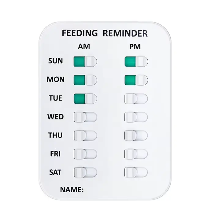 Tableau d'enregistrement d'alimentation pour animaux de compagnie, rappel d'alimentation pour chat e