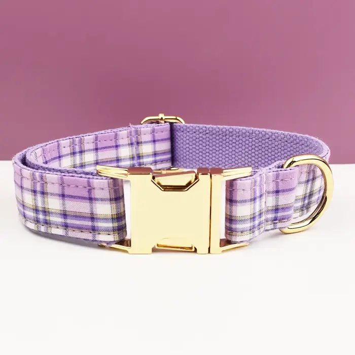Collier pour chien au Design à carreaux à la mode, avec gravure, personnalisation, Style atmosphère 