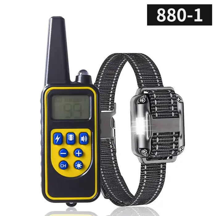 Pupopan Collier de dressage pour chien avec télécommande IP67 collier E étanche pour l'entraînement 