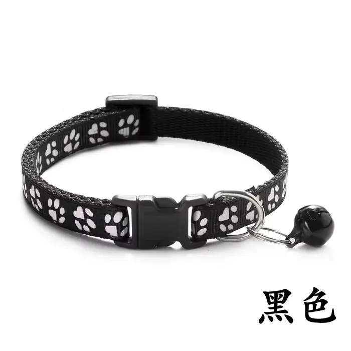 Collier en nylon réglable pour animal de compagnie, collier pour chien, collier avec cloche, joli ru