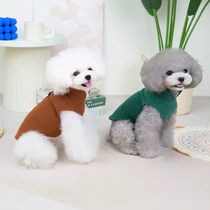 Vêtements doux pour chiens gilet chaud chiot chiens gilet cape vêtements d'hiver pour animaux de com