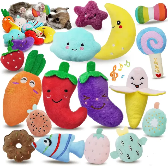 Jouets grinçants en peluche pour chiot, 1 pièce, pour petits et moyens chiens, masticateurs agressif