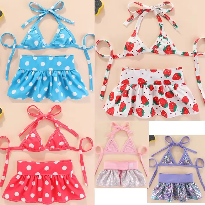 Ensemble de robe à la mode pour petits chiens, vêtements pour chiens sirène, maillot de bain bikini 