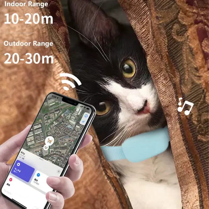 Nouveau collier de suivi GPS pour animaux de compagnie pour chats chiens Compatible iOS trouver mon appareil Anti-perte