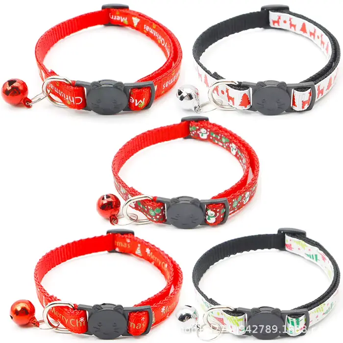 Ornements de collier de chien de Noël, anneau de cou, étiquette de laisse de chien de Noël, accessoi