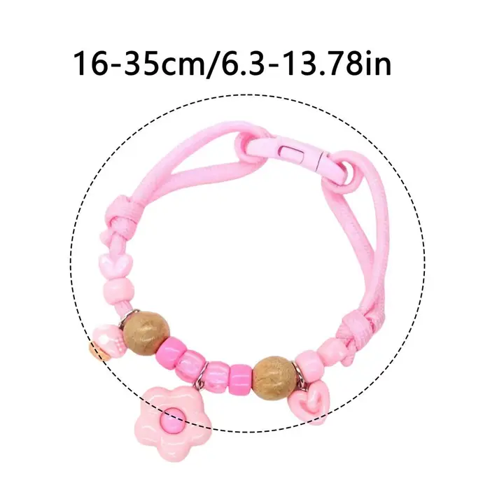 Collier anti-puces pour chat et chien en bois naturel, réglable, boucle sécurisée, couleur macaron, 