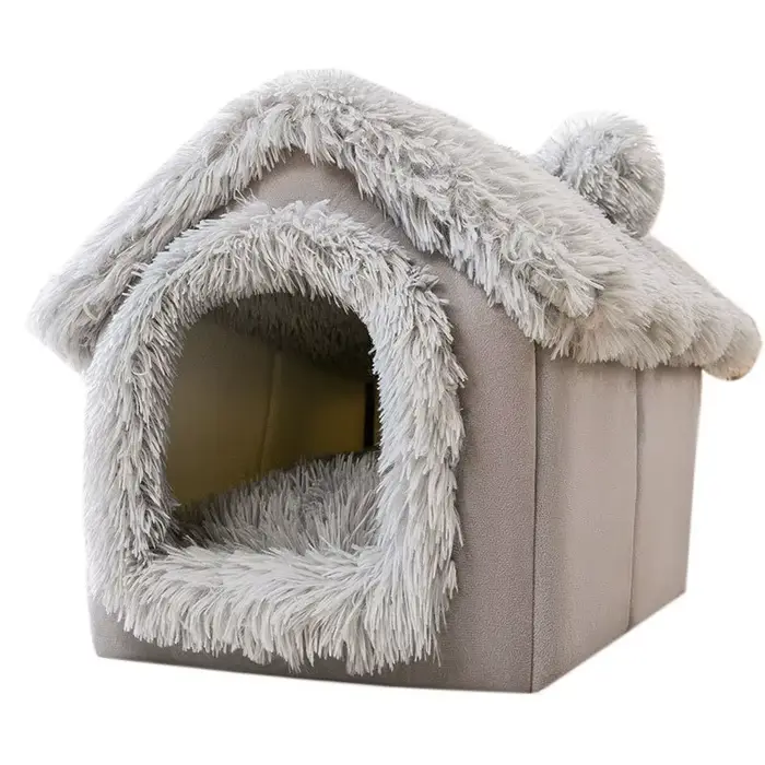 Chenil pour chien moyen, intérieur doux et confortable, maison pour chiots, lit amovible pour petit 