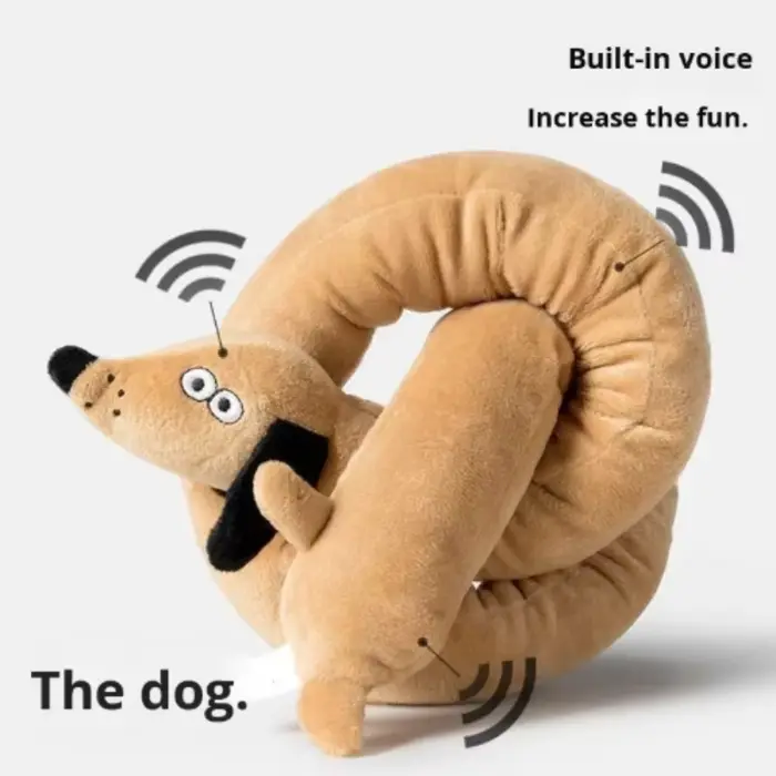 Jouet en peluche pour animaux de compagnie, oreiller Long pour chiens, Design de saucisse grinçante 