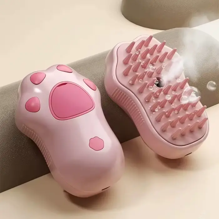 Brosse à vapeur 3 en 1 pour chien et chat, brosse à vapeur électrique pour chat, peigne de Massage, 