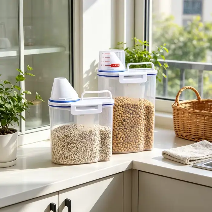 Grand bac de stockage hermétique pour aliments pour animaux – Conteneur durable sans BPA pour croquettes