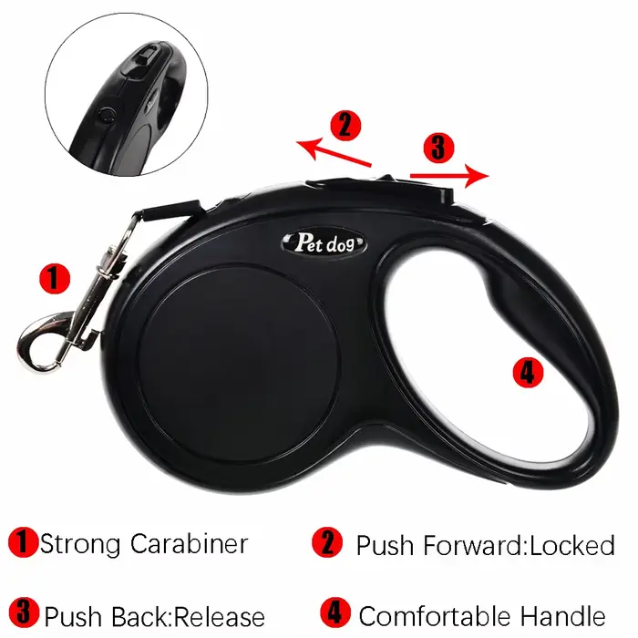 Laisse pour chien de compagnie, 3m 5m, pour chiens et chats de petite et moyenne taille, en nylon résistant, corde rétractable pour chiot, ceinture pour chihuahua, fournitures pour bouledogue français