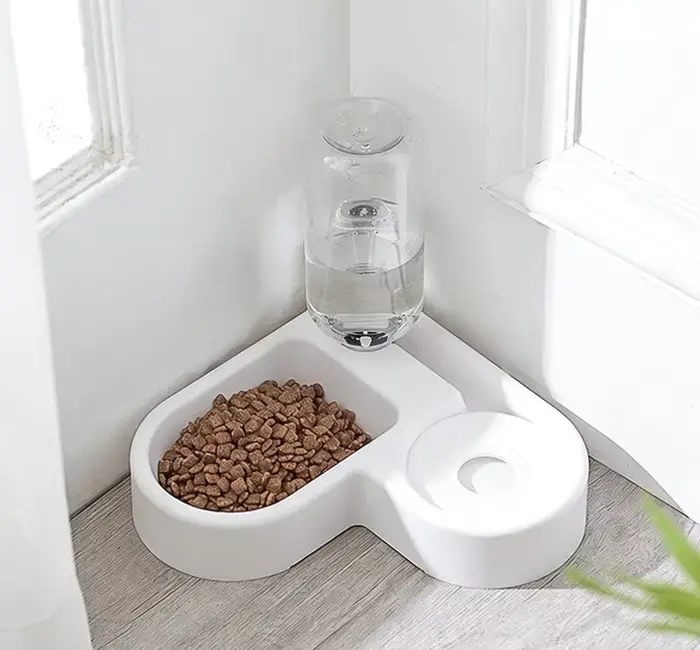 Bol double pour chien et chat - Ensemble de bols pour animaux de compagnie et pour la nourriture, bo