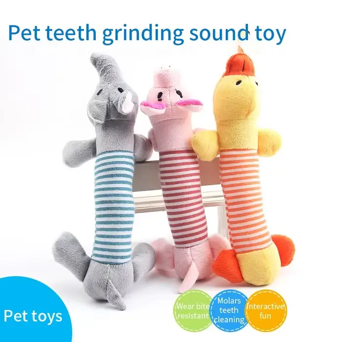 Jouet en peluche couineur pour animaux de compagnie, jouet sonore drôle, molaire à mâcher durable, c