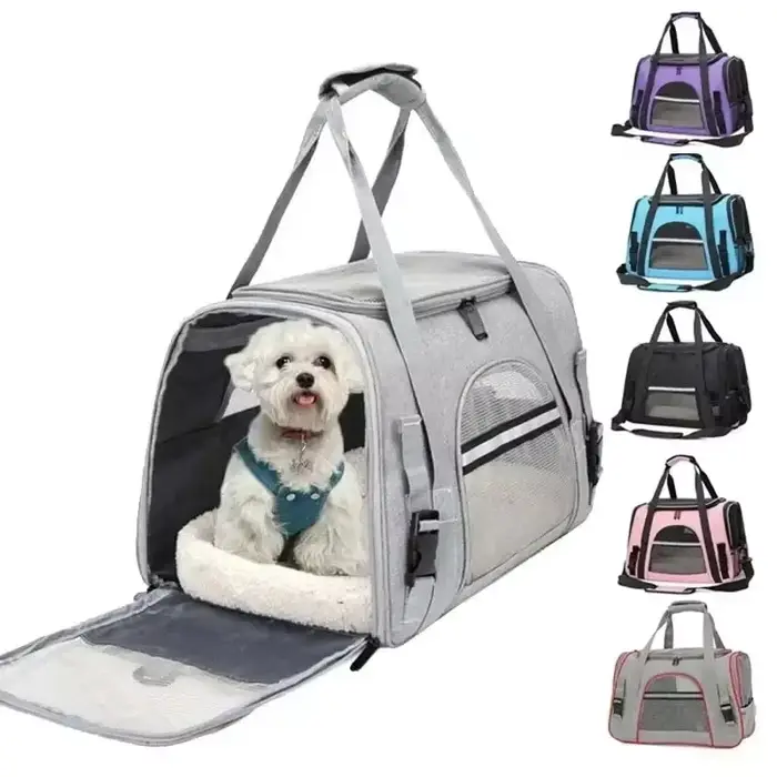 Sac de transport pour chien avec coussin en coton épais