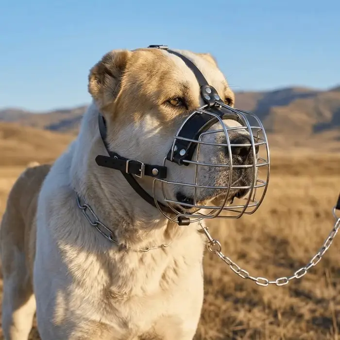 Muselière pour chien en métal