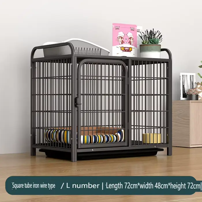 Meubles de caisse pour chien, chenil en bois pour intérieur, Cage pour chien robuste avec plateau am