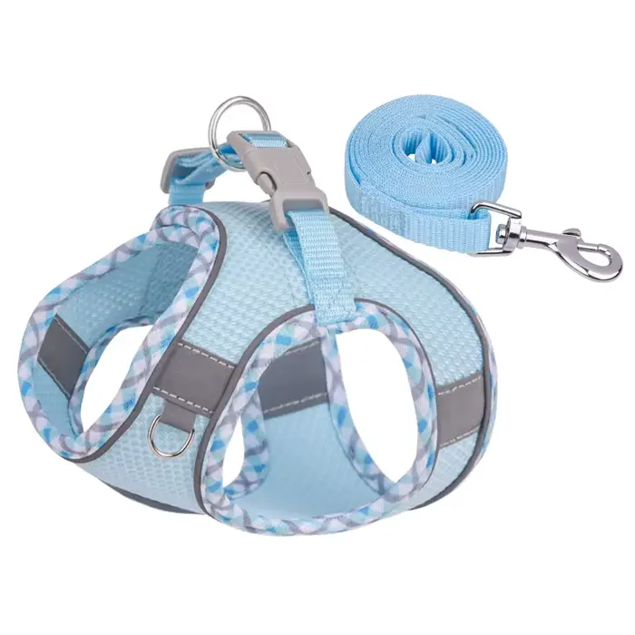 Ensemble harnais et laisse pour la promenade en extérieur pour chiens de petite à moyenne taille, Ch
