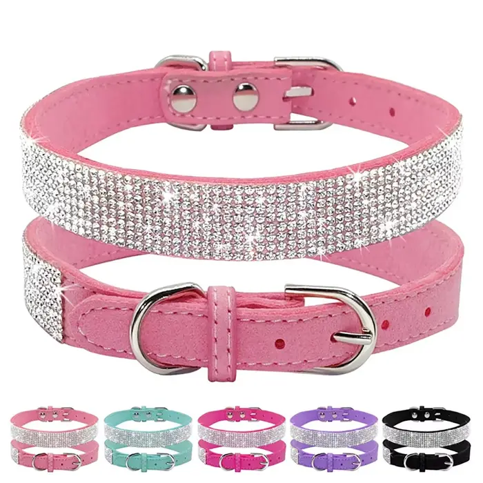 Collier pour chien cristal paillettes strass colliers pour animaux de compagnie en alliage de Zinc