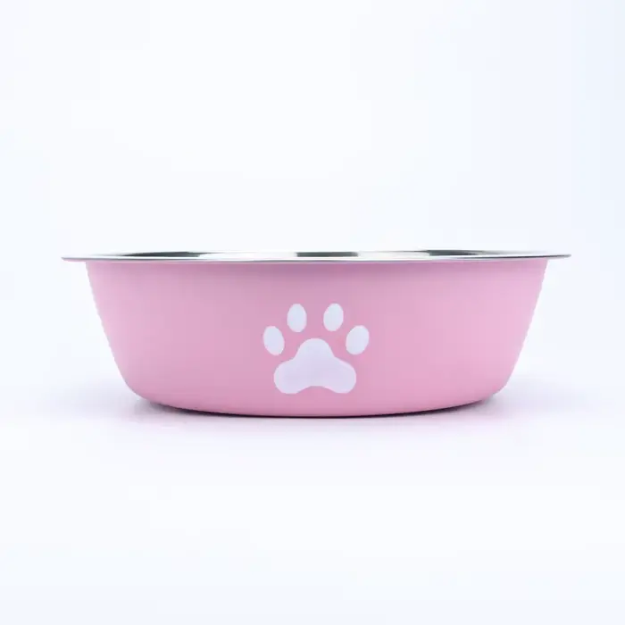 Bols pour chiens bols d'alimentation pour chiens en acier inoxydable avec semelle en Silicone antidé