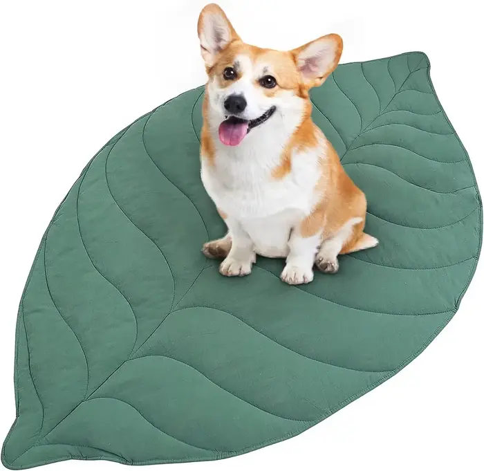 Couvertures pour chiens, tapis en coton en forme de feuille, réutilisables, coussinets pour animaux 
