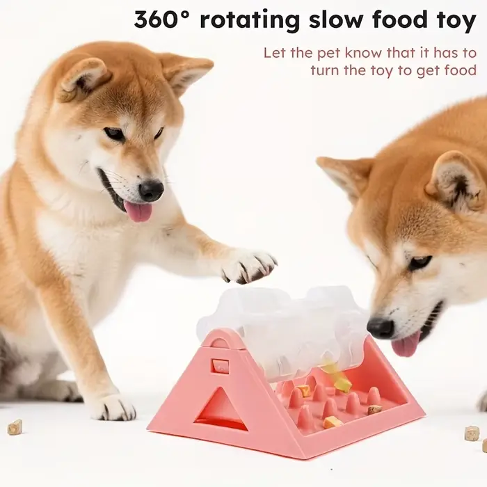 Jouet interactif distributeur de nourriture pour chien – Mangeoire puzzle avec conception anti-fuite