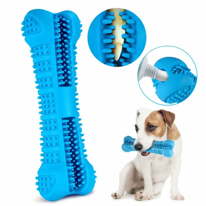 Brosses à dents en caoutchouc souple pour chien, jouets pour chiots, bâton de brosse pour chien, net